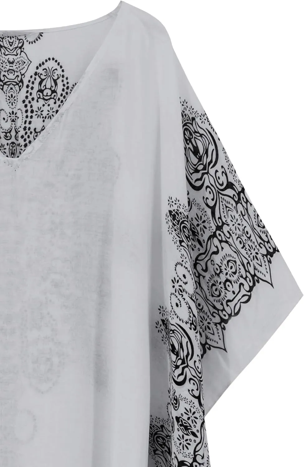 Moss Rose Women's Swimsuit Cover up Beach Kaftan for Bathing Suit with Floral Pattern