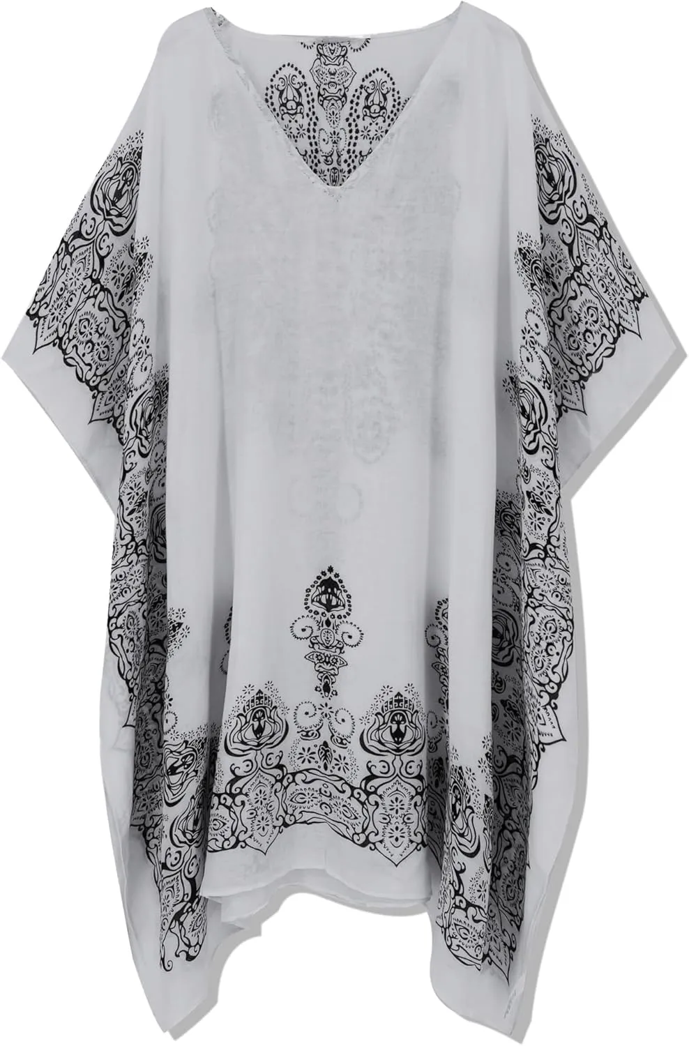 Moss Rose Women's Swimsuit Cover up Beach Kaftan for Bathing Suit with Floral Pattern