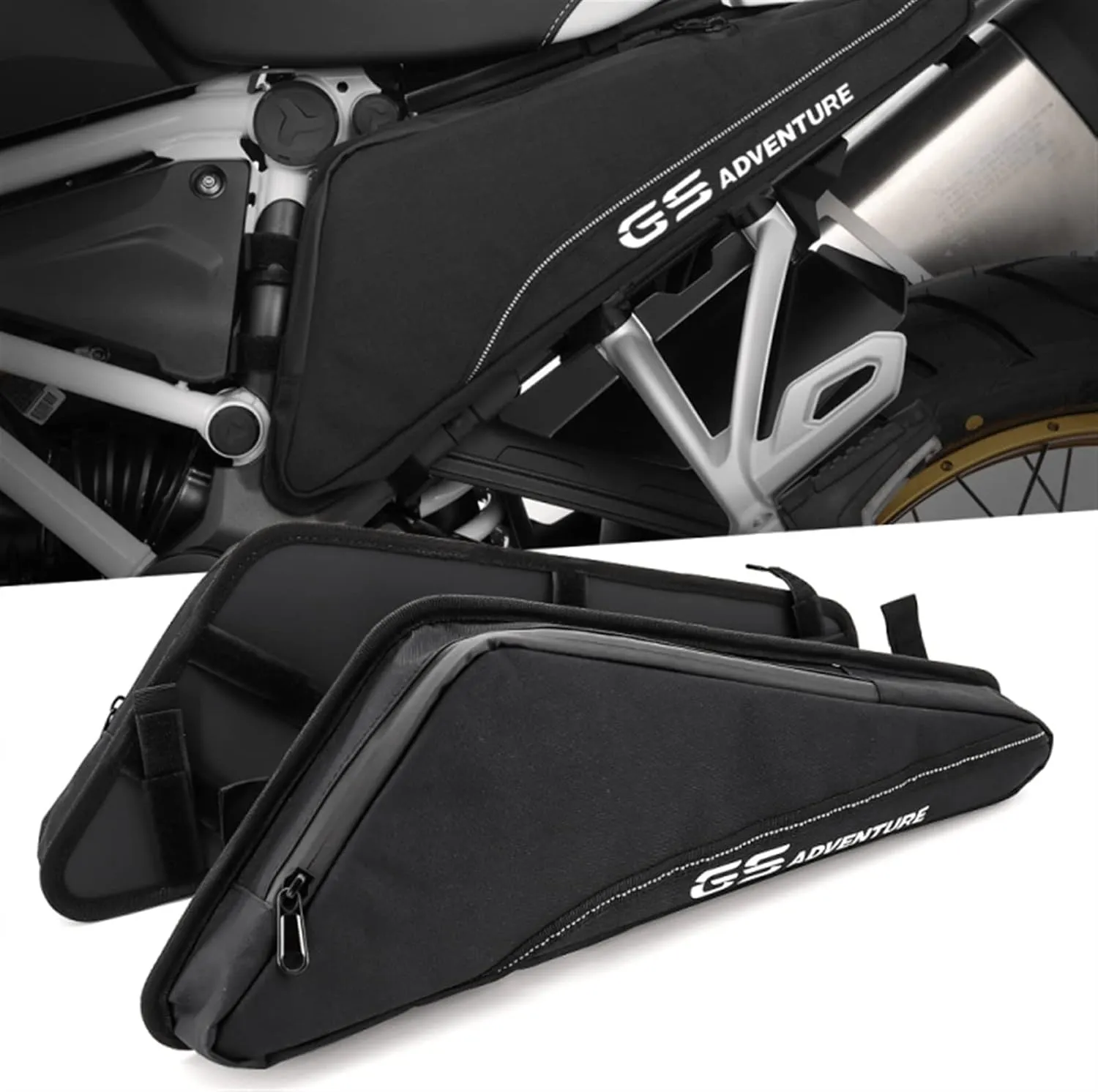 Motorcycle Frame Crash Bars Bag Repair Tool Placement Bag Compatible with BMW R1250 GS Adventure R1250GS ADV (Color : Middle Frame Bag, Size : A)
