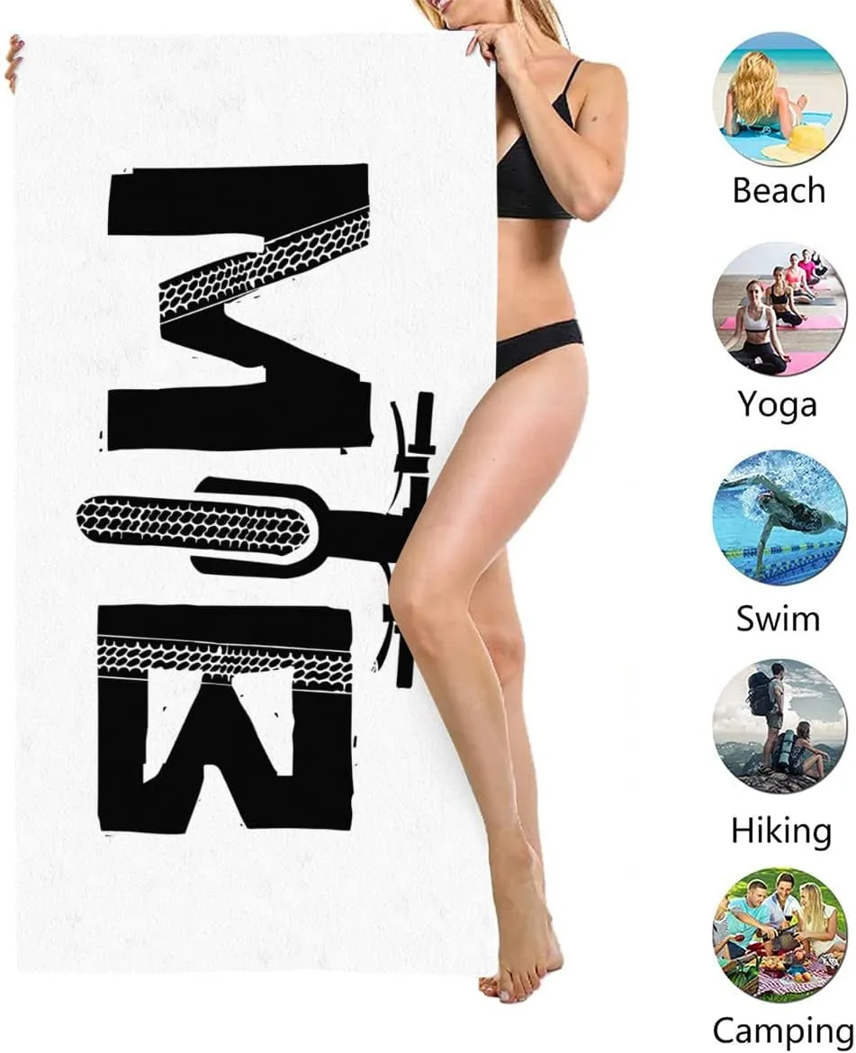 Mountain Bike Downhill Bike Rider Microfiber Sand Free Beach Towel-Quick Dry Super Absorbent Oversized Luxury Towels Blanket for Travel Pool Swimming Bath Camping Yoga Girls Women Men Adults