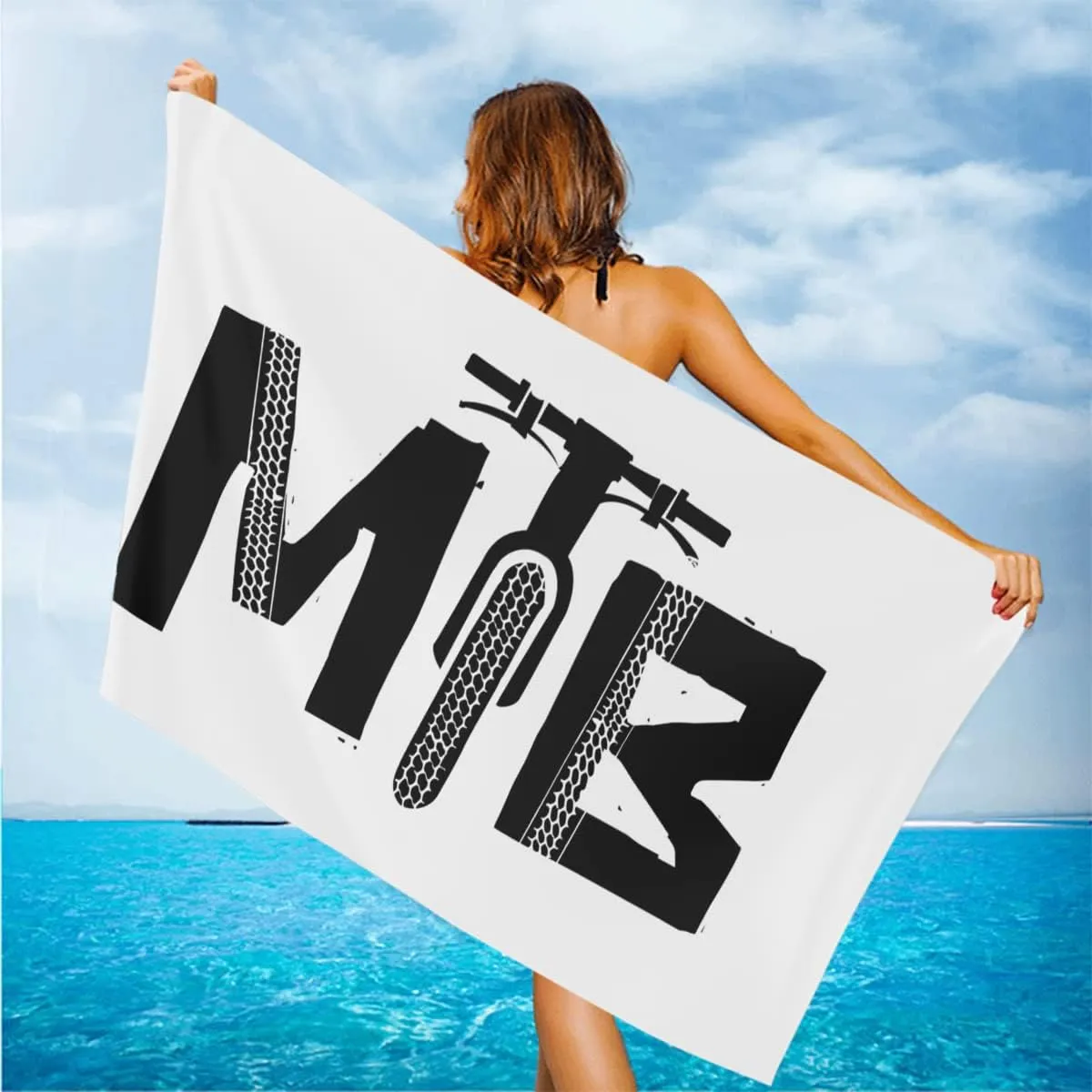 Mountain Bike Downhill Bike Rider Microfiber Sand Free Beach Towel-Quick Dry Super Absorbent Oversized Luxury Towels Blanket for Travel Pool Swimming Bath Camping Yoga Girls Women Men Adults