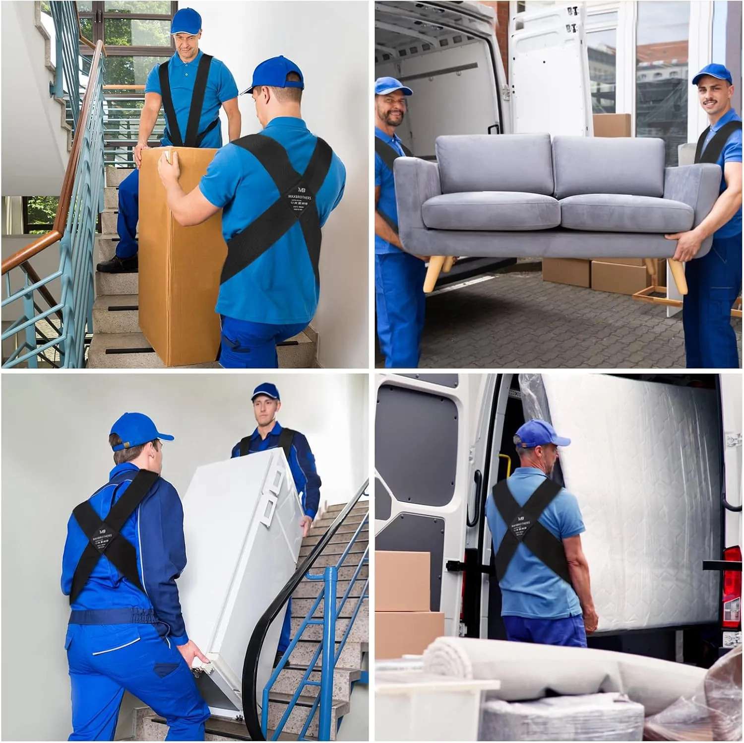 Moving Straps(5" of Width), Lifting Straps for 2 Movers, Shoulder Moving Straps Perfect for Equipment, Appliances, Heavy Objects up to 800lbs, Safely and Easily Like a Pro, Black