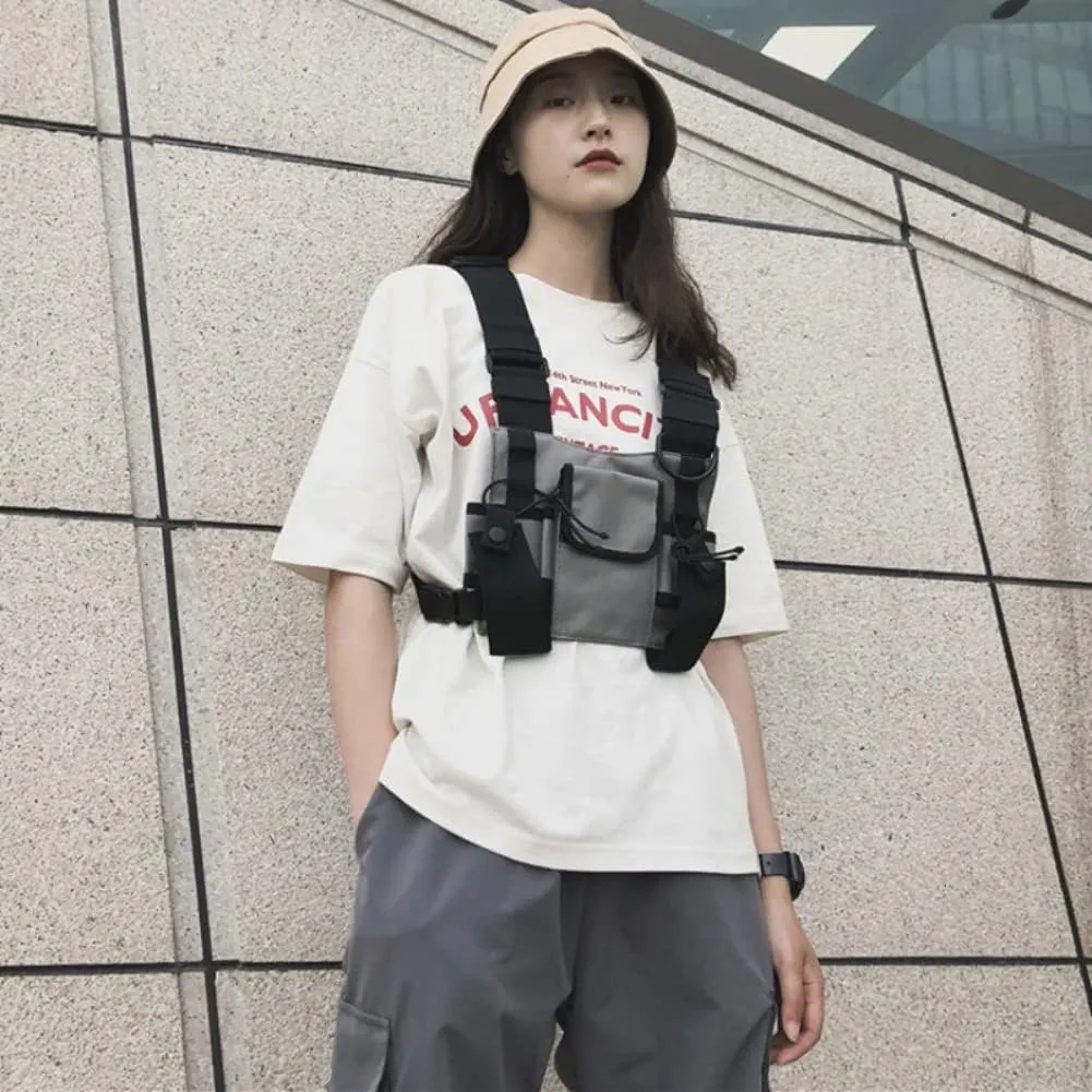 Multi-Pocket Chest Rig Bag Utility Vest Chest Bag for Men Hip Hop Chest Pack
