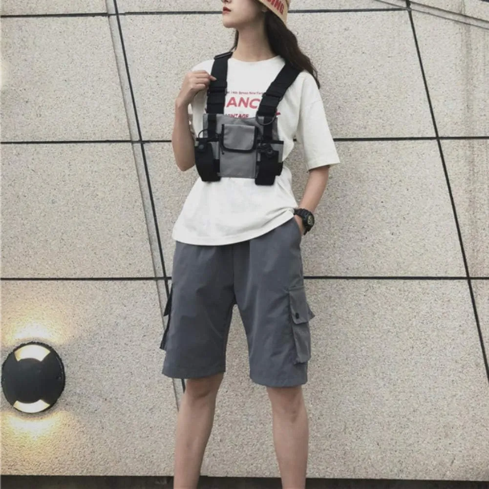 Multi-Pocket Chest Rig Bag Utility Vest Chest Bag for Men Hip Hop Chest Pack