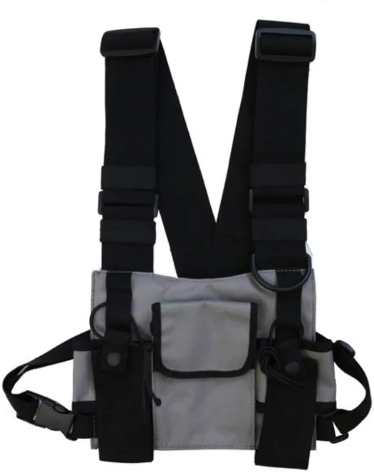 Multi-Pocket Chest Rig Bag Utility Vest Chest Bag for Men Hip Hop Chest Pack