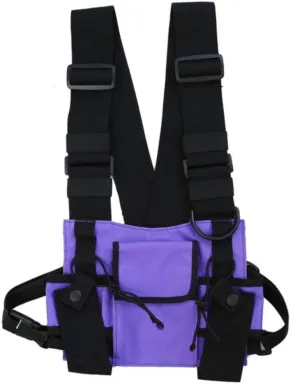 Multi-Pocket Chest Rig Bag Utility Vest Chest Bag for Men Hip Hop Chest Pack