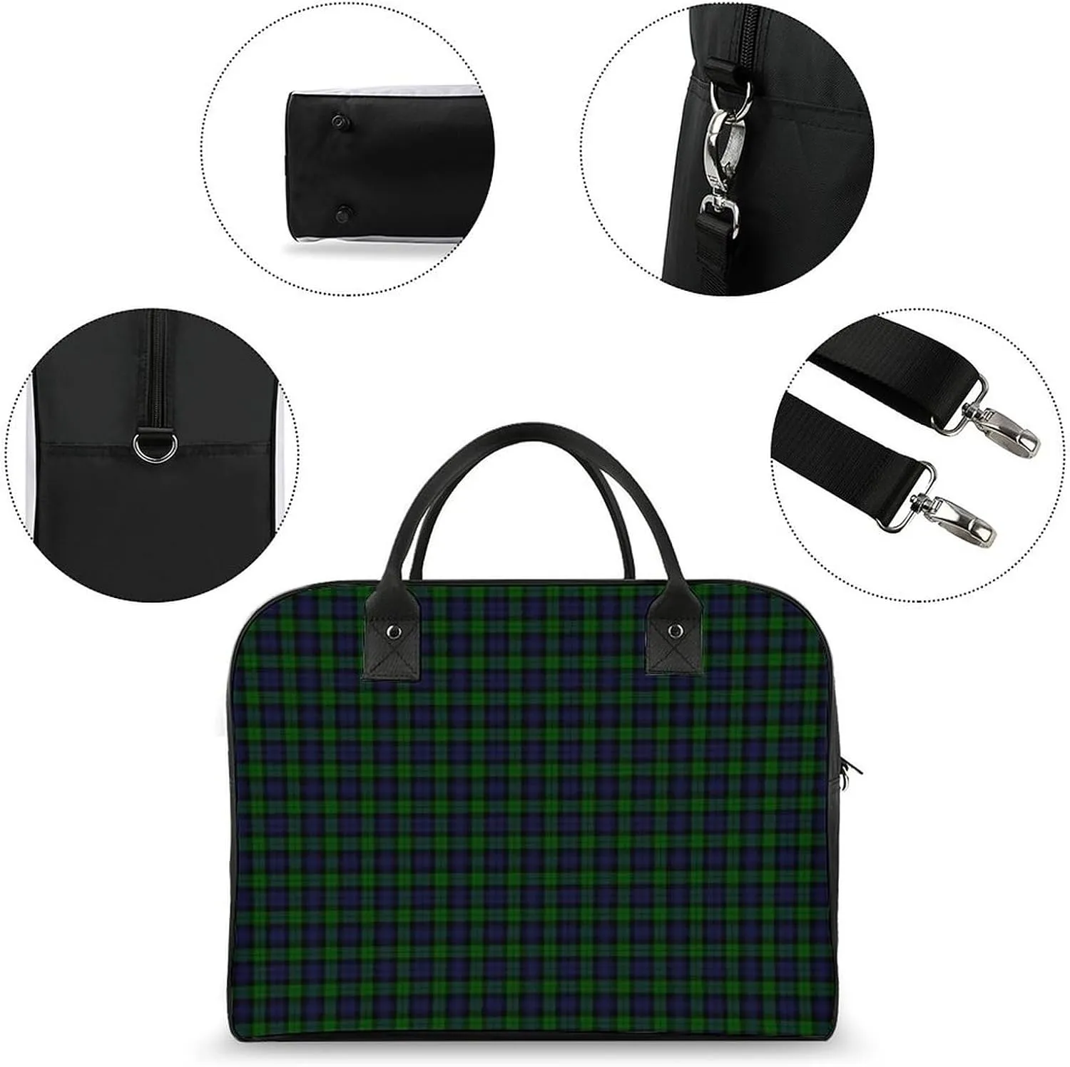 Murray Tartan Fashionable Large Capacity Travel Handbag Unisex