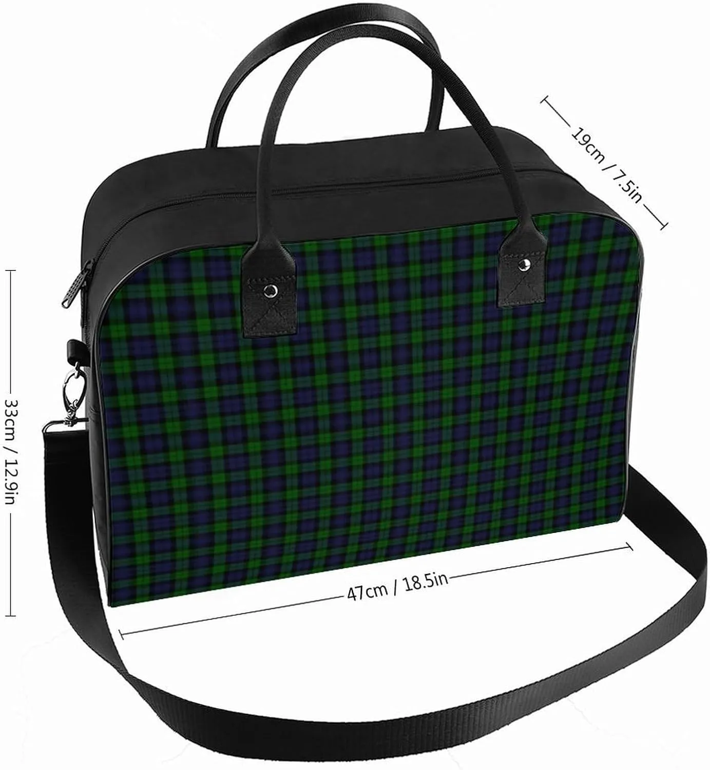 Murray Tartan Fashionable Large Capacity Travel Handbag Unisex