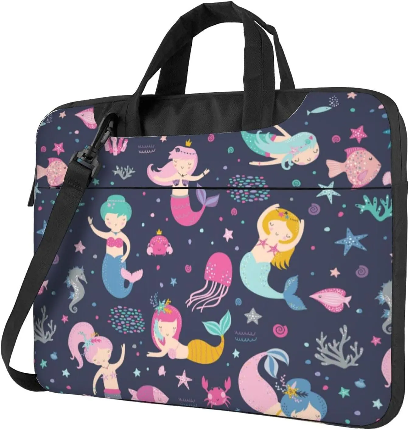 Mushrooms Laptop Bag Classic Slim Briefcase Messenger Bag, Spacious, Ergonomic