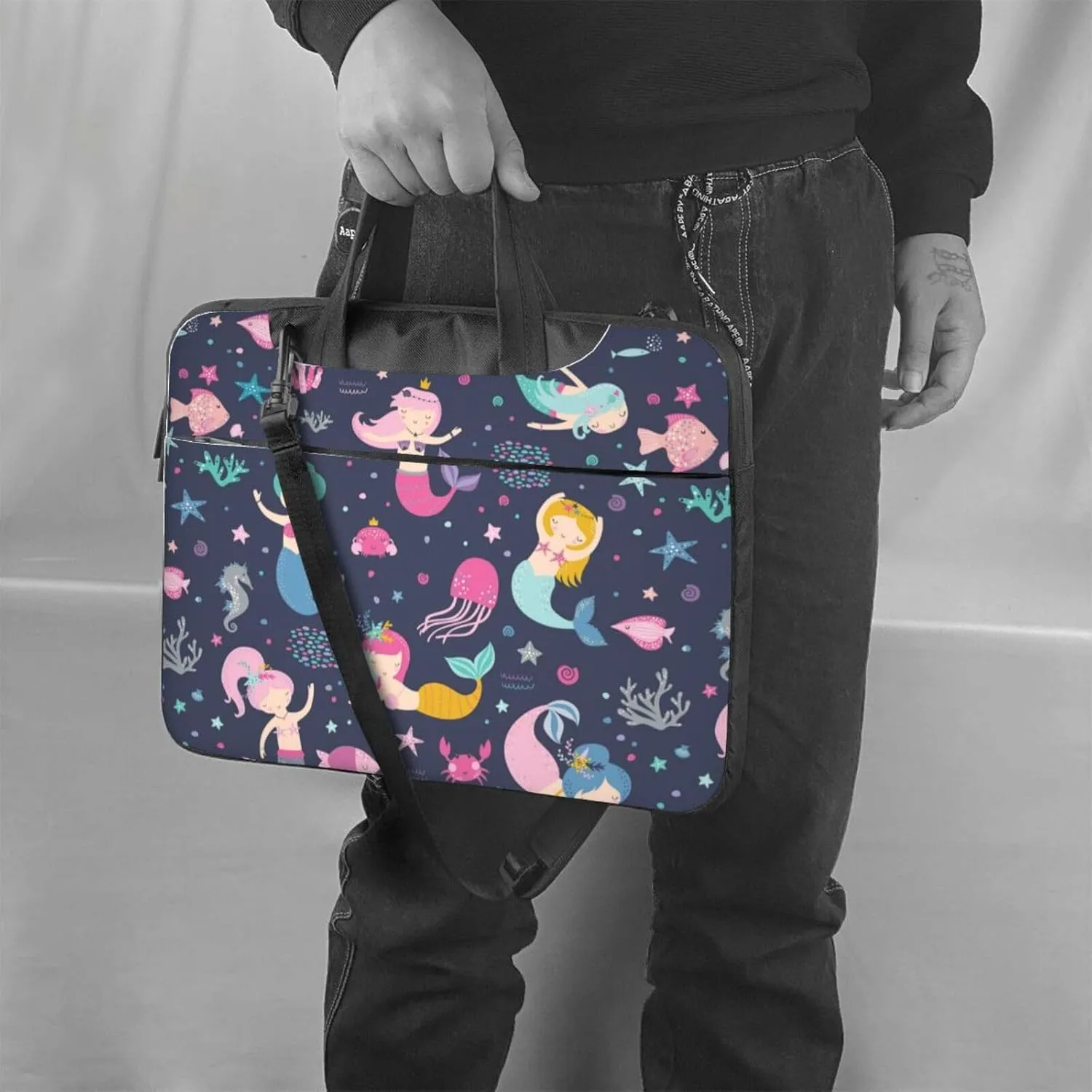 Mushrooms Laptop Bag Classic Slim Briefcase Messenger Bag, Spacious, Ergonomic