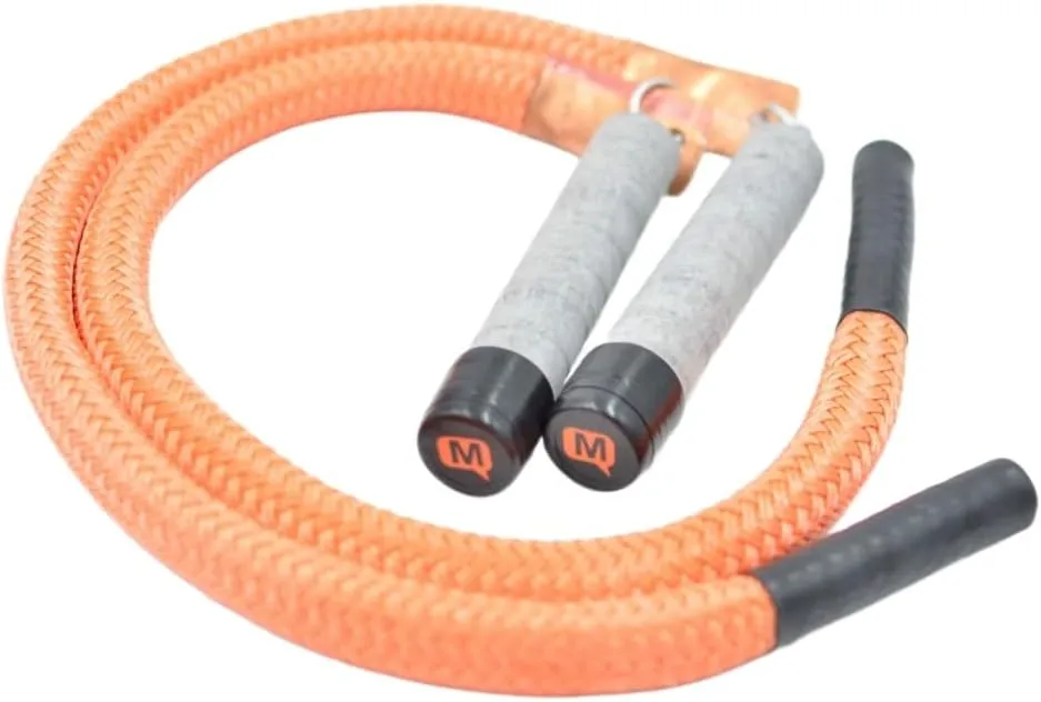Mute Split Ropes® Adaptive Jump Rope BULL Version seated rope for wheelchair fitness. Great for building grip strength, core and cardio. 8 oz per side.