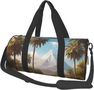 Mystical Mirage Printed Travel Bag,Round Personal Item Storage bag,Foldie Duffel Bag for Traveling Vacation,Fitness,Sports