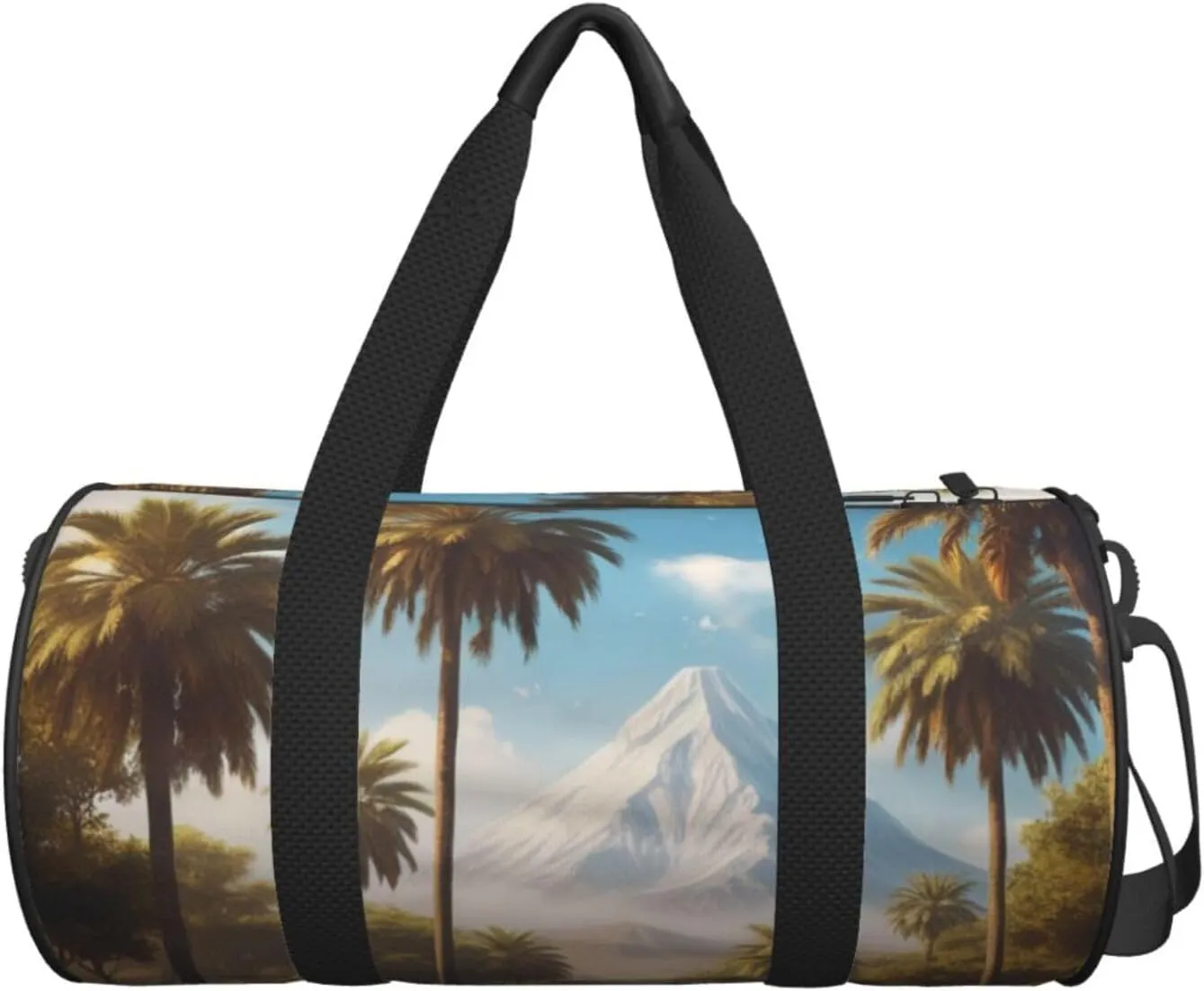 Mystical Mirage Printed Travel Bag,Round Personal Item Storage bag,Foldie Duffel Bag for Traveling Vacation,Fitness,Sports