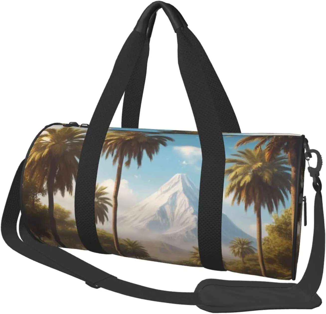 Mystical Mirage Printed Travel Bag,Round Personal Item Storage bag,Foldie Duffel Bag for Traveling Vacation,Fitness,Sports