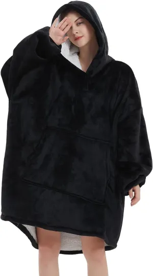 NAFLEAP Blanket Hoodie Women Wearable Blanket Adult Oversized Fleece Sherpa Christmas Sweatshirt Gift for Women