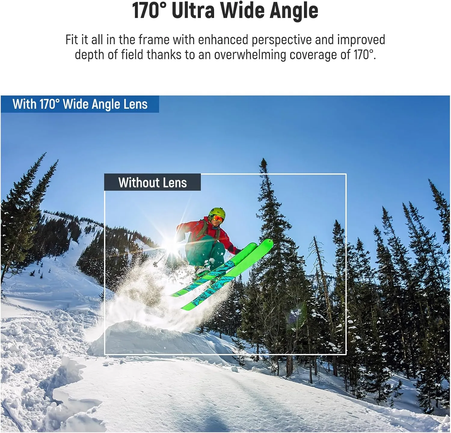 NEEWER 170° Ultra Wide Angle Lens Compatible with GoPro Hero 12 Hero 11 Hero 10 Hero 9 Black Action Camera Lens Accessories, Anti Reflective Multi Coated HD Optical Glass, Aluminum Frame, LS-37