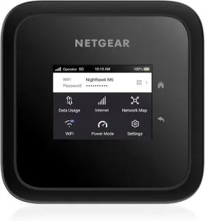 NETGEAR Nighthawk M6 5G Mobile Hotspot, Router with Sim Card Slot, 5G Modem, Portable WiFi Device for Travel, Unlocked with Verizon, AT&T, and T-Mobile, WiFi 6, 2.5Gbps (MR6150)