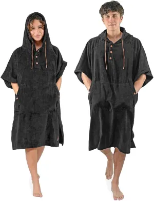 NIXY Hooded Towel Changing Poncho: Cotton Exterior, Terry Interior For Beach, Surf, Pool, and Outdoor Adventures - Men, Women