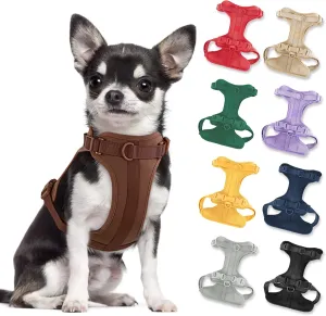 No Pull Lightweight Dog Harness: Adjustable Durable Breathable Mesh Pet Vest Harness with Soft & Comfortable Cushion, for Small Medium Large Dogs (S, Coca Mocha)
