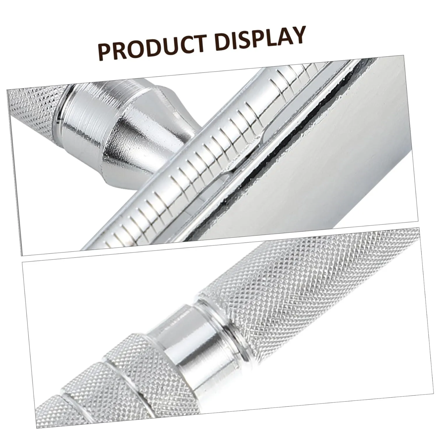 NOLITOY 3pcs Ergonomic Grip Handle Safety Razor Reusable Double Blade Shaving Tool
