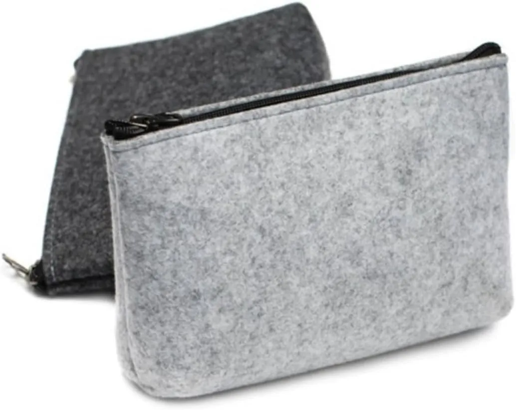 NOLITOY Exquisite Design Felt Bag Light Storage Pouch Cable Bag for Travel Office and Home