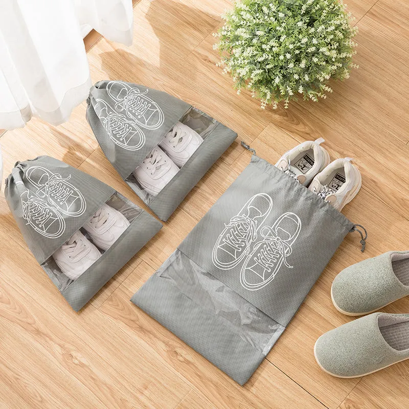 Non-Woven Dustproof Drawstring Bag / Travel Shoe Storage Pouches