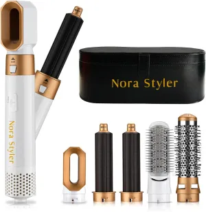 Nora Styler 5-in-1 Multistyler Pro, Hot Air Styler for Curling, Straightening, Volumizing, All Hair Types