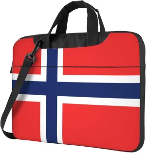 Norwegian flag Print Trendy Oxford Cloth Laptop Bag - Versatile Laptop Case,Messenger Bag, Shoulder Bag