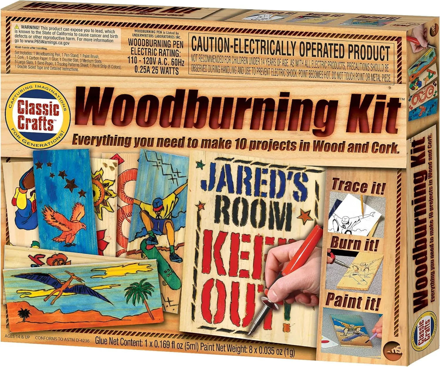 NSI Wood Burning Kit, Multi, Model:7733