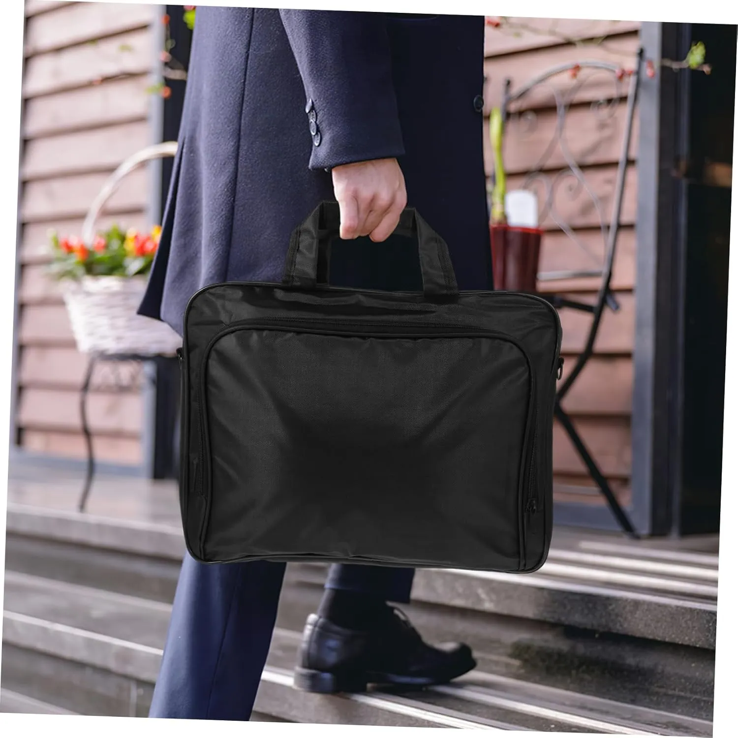 NUOBESTY Handbag Portable Bag for Men Women Durable Cloth Material Briefcase with Pockets for Organized Storage