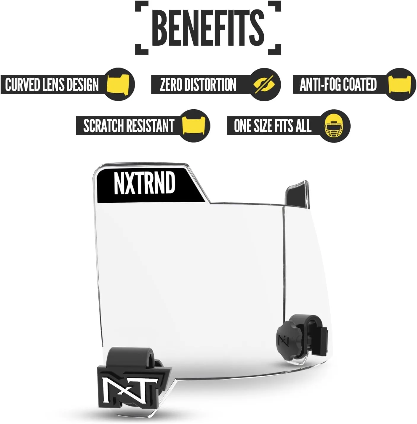 Nxtrnd VZR3 Football Visor, Curved Lens Technology, Fits Adult & Youth Football Helmets
