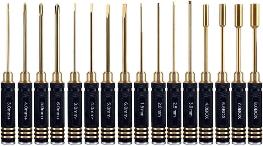 OEM RC Helicopter Accessories 24/23/19/18/16/15/13/12/10 in 1 RC Hex Screwdriver Tool Kit Hex Nut Driver Phillips Screwdriver Allen Wrench Fit For Rc Car Drone Boat Quadcopter Helicopter Replaceable a