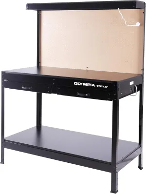 Olympia Tools Multi-Purpose Workbench With Light, 82-802 , Black
