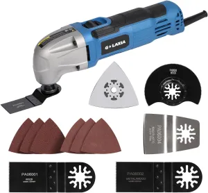 Oscillating Tool, 1.5A Oscillating Multi Tool with with 3° Oscillation Angle, 12 Piece Accessories Scraping, Grinding, Sanding, Cutting