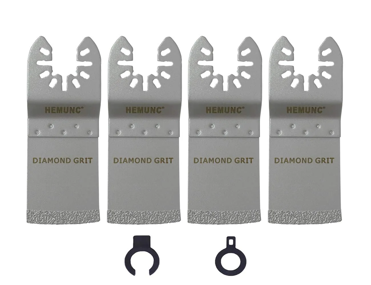 Oscillating Tool Blades, HEMUNC 4PCS Oscillating Multi Tool Diamond Saw Blades for Grout Removal, Flush Cut, Compatible with Dewalt Bosch Dremel Rockwell Makita Fein Multimaster Milwaukee and More