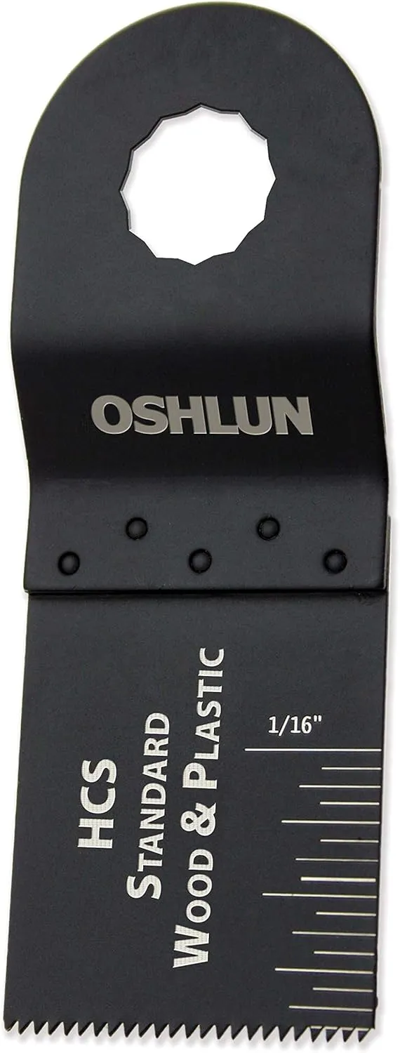 Oshlun MMR-0310 1-1/3-Inch Standard HCS Oscillating Tool Blade for Rockwell or Worx SoniCrafter Hex, 10-Pack