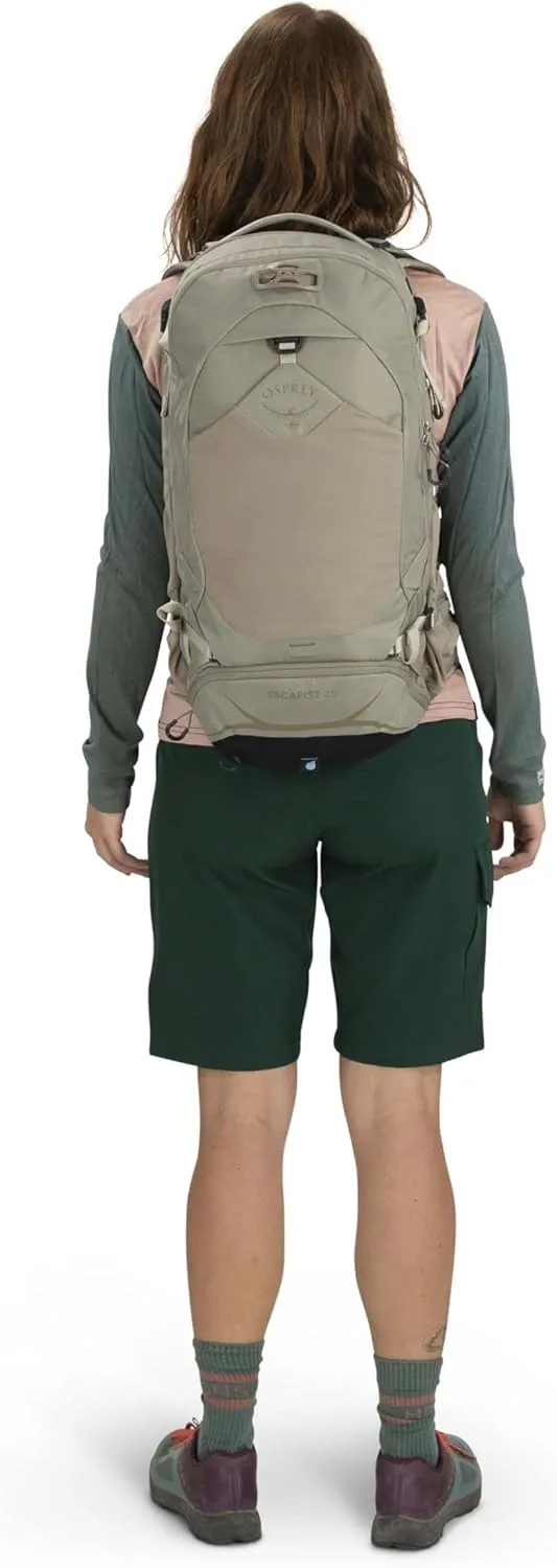 Osprey Escapist 25L Biking Backpack, Tan Concrete, Medium/Large
