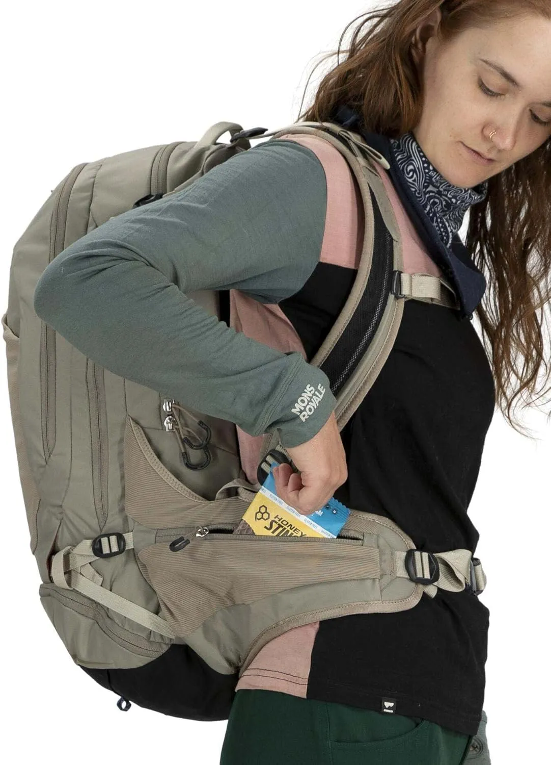 Osprey Escapist 25L Biking Backpack, Tan Concrete, Medium/Large