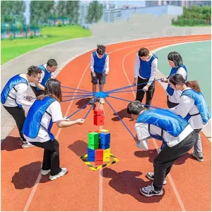Outdoor Activities Field Day Games Set, Team Building Games for Work Adults, Office Ice Breaking Game (Color : Multi-Colored, Size : 8PCS)