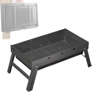 Outdoor Portable Barbecue Grill, Foldable & Lightweight Charcoal BBQ Grill, Free Installation for Camping, Picnic, and Backyard Cooking (M - 43cm)(S(Length 35CM))