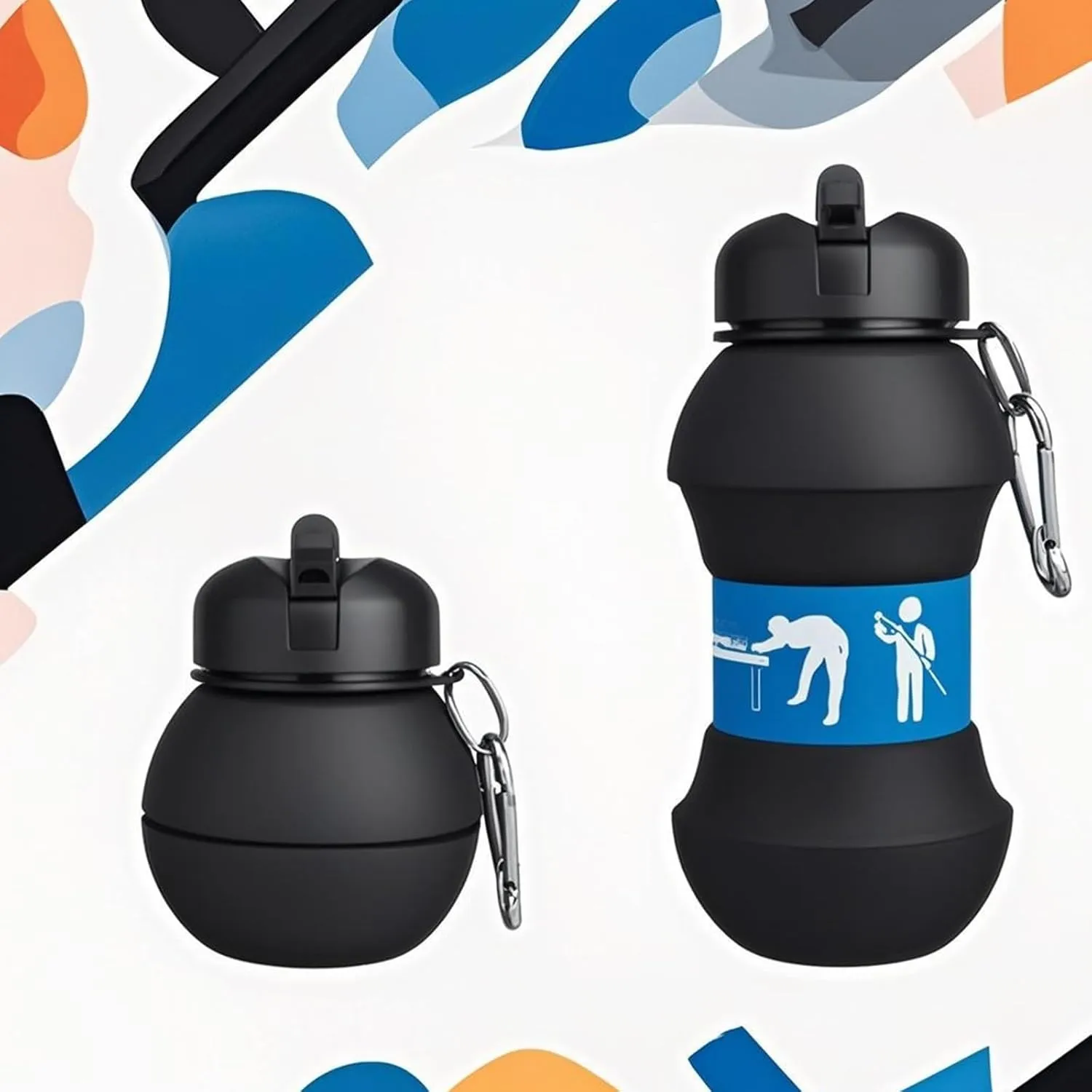 Outdoor Sports Water Cup Spherical Silicone Folding Cup Portable Anti-fall And Leak-proof Children's Water Cup(11)