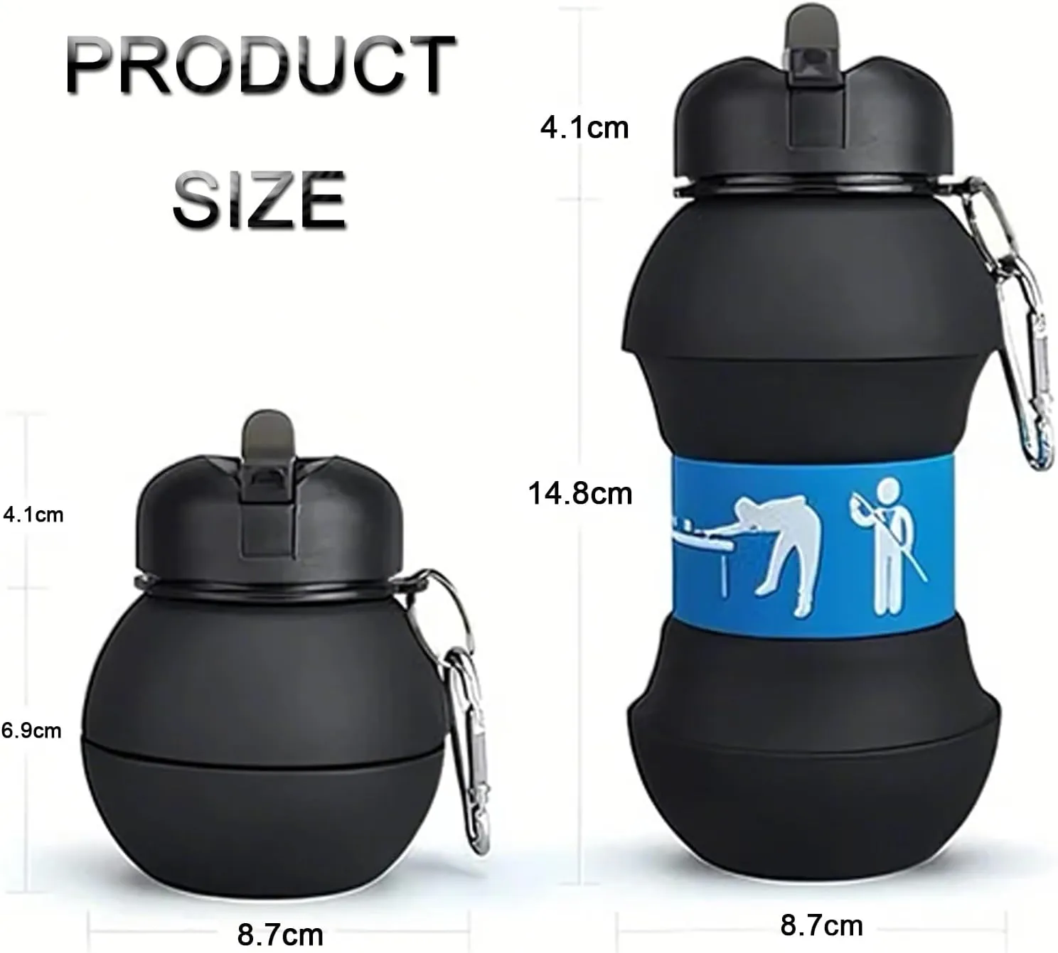 Outdoor Sports Water Cup Spherical Silicone Folding Cup Portable Anti-fall And Leak-proof Children's Water Cup(11)