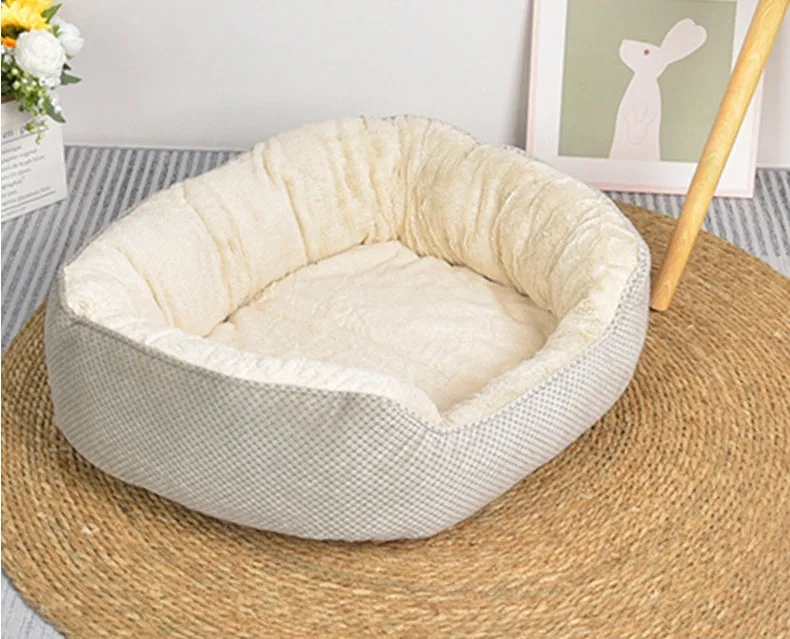 Oval Breathable Plush Pet bed