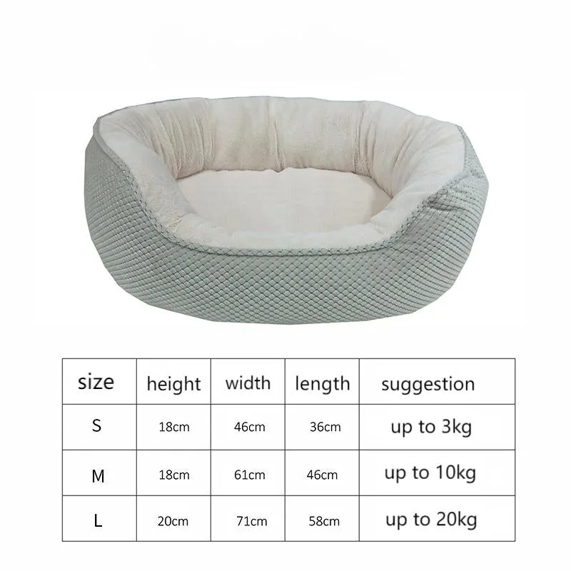 Oval Breathable Plush Pet bed