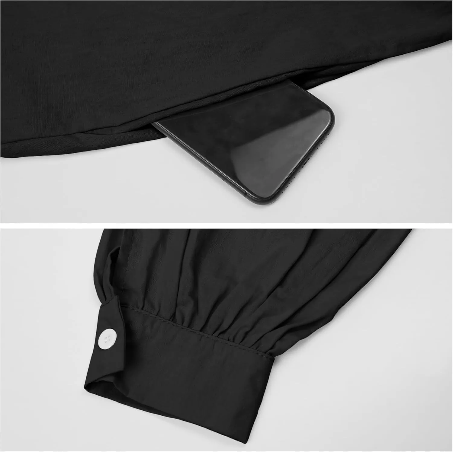 Oversized Dress for Women Lantern Long Sleeve Long Dress Casual V Neck Cotton Maxi Dress Plus Size Shirt Dress Pocket