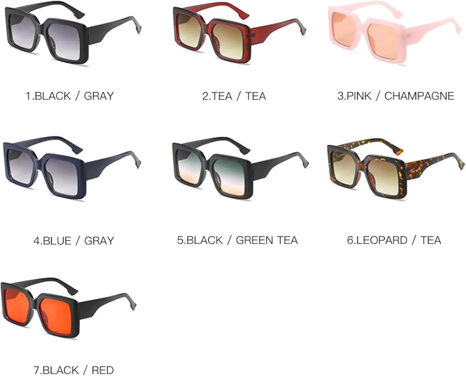 Oversized Woman Man Fashion Large Frame Sun Glasses Vintage Travel Driving Shades Uv400