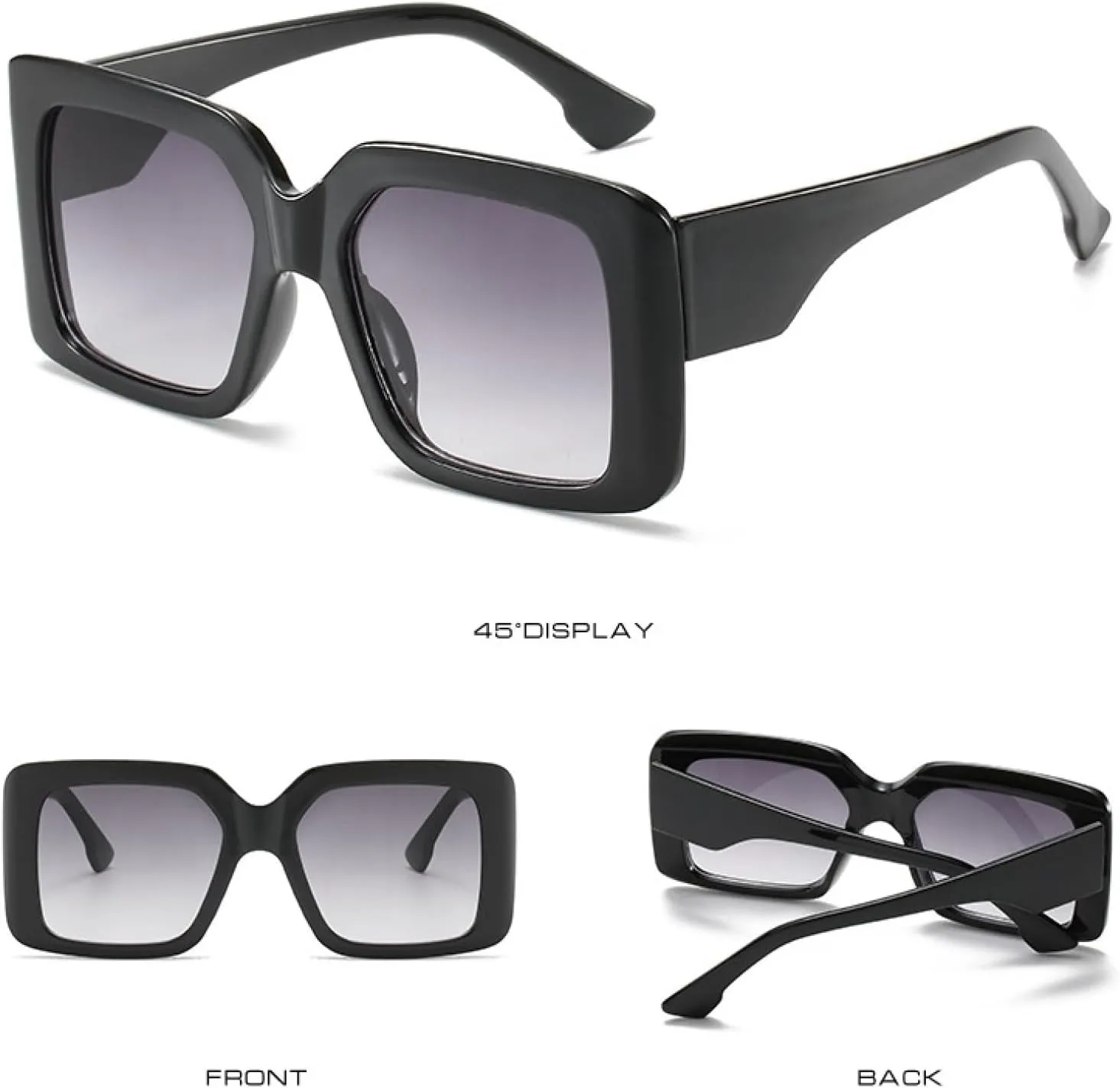 Oversized Woman Man Fashion Large Frame Sun Glasses Vintage Travel Driving Shades Uv400