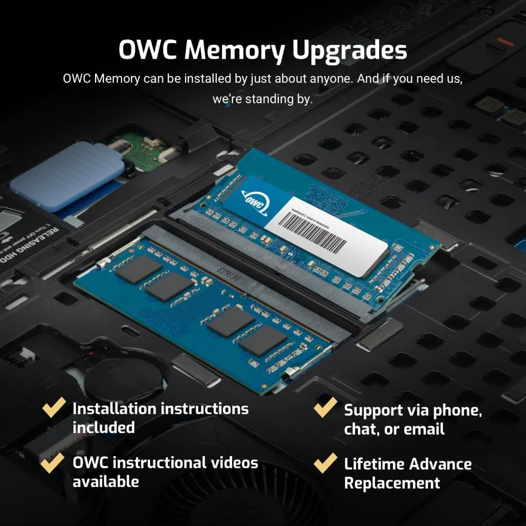 OWC 32GB DDR4 3200MHz PC4-25600 CL22 2RX8 Non-ECC SODIMM 1.2V 260-pin Laptop Notebook Memory RAM Upgrade Module