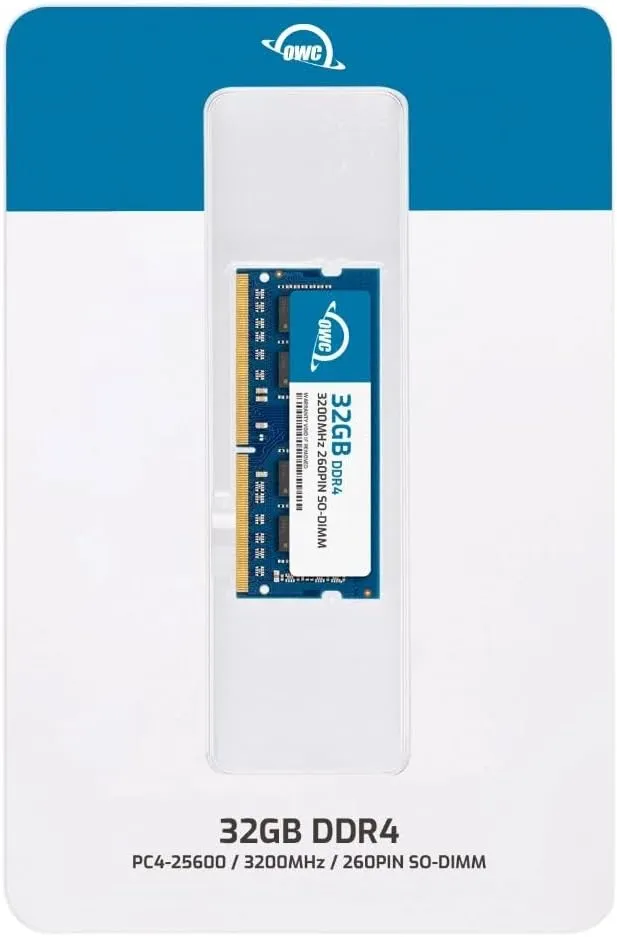 OWC 32GB DDR4 3200MHz PC4-25600 CL22 2RX8 Non-ECC SODIMM 1.2V 260-pin Laptop Notebook Memory RAM Upgrade Module