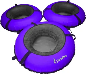 Pack of Three Bradley Heavy Duty Tubes for Floating The River; Whitewater Water Tube; Rubber Inner Tube with Cover for River Floating; Linking Tubes for Floating The River; River raft Tube